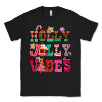 Black holly jolly vibes pink christmas Classic Tee - CowGirlArtShop