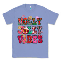 Colony Blue holly jolly vibes pink christmas Classic Tee - CowGirlArtShop