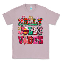 Lilac holly jolly vibes pink christmas Classic Tee - CowGirlArtShop