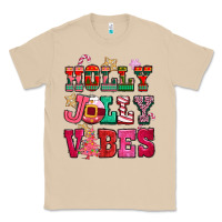 Mushroom holly jolly vibes pink christmas Classic Tee - CowGirlArtShop
