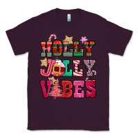 Plum holly jolly vibes pink christmas Classic Tee - CowGirlArtShop