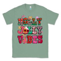 Sage holly jolly vibes pink christmas Classic Tee - CowGirlArtShop