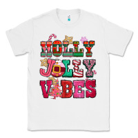 White holly jolly vibes pink christmas Classic Tee - CowGirlArtShop