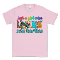 Bubblegum Pink just a girl who loves sea turtle Classic Tee - Artiststas
