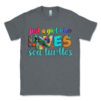 Charcoal Heather just a girl who loves sea turtle Classic Tee - Artiststas