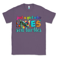 Lavender just a girl who loves sea turtle Classic Tee - Artiststas