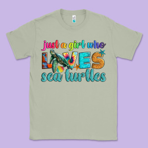 Just A Girl Who Loves Sea Turtle Classic Tee Designed By Artiststas