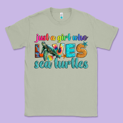 Just A Girl Who Loves Sea Turtle Classic Tee Designed By Artiststas