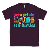 Plum just a girl who loves sea turtle Classic Tee - Artiststas