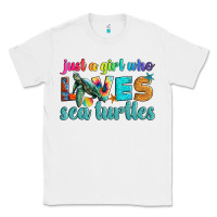 White just a girl who loves sea turtle Classic Tee - Artiststas