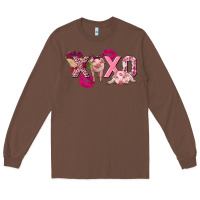 Chestnut Valentine's Day Pig Xoxo Long Sleeve Tee - FaDigitalArtStudio
