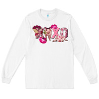 White Valentine's Day Pig Xoxo Long Sleeve Tee - FaDigitalArtStudio
