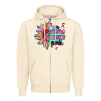 Sandshell sunflower in october we wear pink Zipper Hoodie - AdoDesignShop