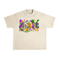Sandshell Nurse Mardi Gras Urban Heavy Tee - FaDigitalArtStudio