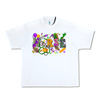 White Nurse Mardi Gras Urban Heavy Tee - FaDigitalArtStudio