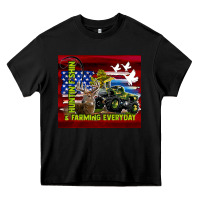 Black hunting fishing & farming everyday Heavy Core Tee - TumblerDesignByShophia
