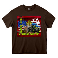 Chocolate Brown hunting fishing & farming everyday Heavy Core Tee - TumblerDesignByShophia
