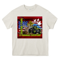 Cream hunting fishing & farming everyday Heavy Core Tee - TumblerDesignByShophia