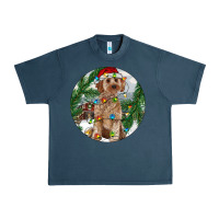 Midnight Navy Cockapoo Christmas Urban Heavy Tee - RanaPortraitStore