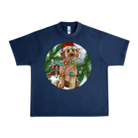 Navy Cockapoo Christmas Urban Heavy Tee - RanaPortraitStore