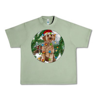 Oil Green Cockapoo Christmas Urban Heavy Tee - RanaPortraitStore