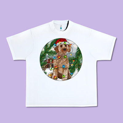 Cockapoo Christmas Urban Heavy Tee Designed By Ranaportraitstore