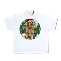 White Cockapoo Christmas Urban Heavy Tee - RanaPortraitStore