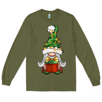 Christmas Gnome With Gift Long Sleeve Tee | Teevron