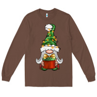 Chestnut Christmas Gnome With Gift Long Sleeve Tee - BundleAndBundleShop
