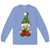 Colony Blue Christmas Gnome With Gift Long Sleeve Tee - BundleAndBundleShop
