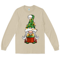 Mushroom Christmas Gnome With Gift Long Sleeve Tee - BundleAndBundleShop