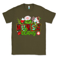 Army Green nurse claus christmas Classic Tee - CowGirlArtShop
