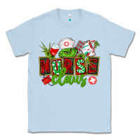 Dusty Blue nurse claus christmas Classic Tee - CowGirlArtShop