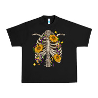 Black Mardi Gras chest sunflowers skeleton Urban Heavy Tee - FaDigitalArtStudio