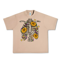 Burro Mardi Gras chest sunflowers skeleton Urban Heavy Tee - FaDigitalArtStudio