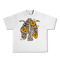 Lunar Rock Mardi Gras chest sunflowers skeleton Urban Heavy Tee - FaDigitalArtStudio