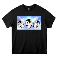 Black cute penguin Heavy Core Tee - TumblerDesignByShophia