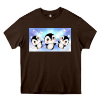 Chocolate Brown cute penguin Heavy Core Tee - TumblerDesignByShophia