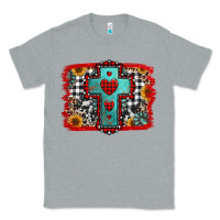Heather Grey Christmas cross with background Classic Tee - Jasminsmagicworld