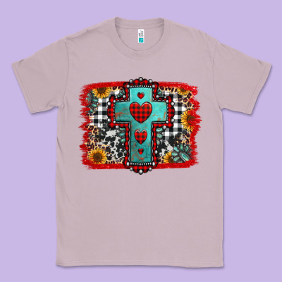 Christmas Cross With Background Classic Tee Designed By Jasminsmagicworld