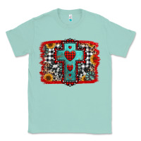 Seafoam Christmas cross with background Classic Tee - Jasminsmagicworld