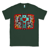 Sports Green Christmas cross with background Classic Tee - Jasminsmagicworld
