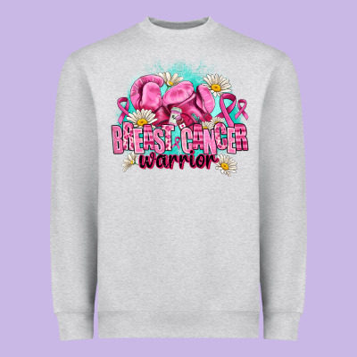 Breast Cancer Warrior Heavyweight Sweatshirt Designed By Adodesignshop