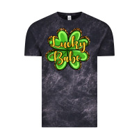 Cloud Black St. Patrick's Lucky babe Vintage Tee - OliviaCreatesArt