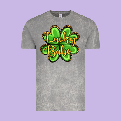 St. Patrick's Lucky Babe Vintage Tee Designed By Oliviacreatesart