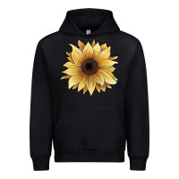 Black watercolor sunflower Urban Hoodie - JahusDesignShop