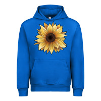 Cobalt watercolor sunflower Urban Hoodie - JahusDesignShop