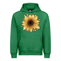 Emerald watercolor sunflower Urban Hoodie - JahusDesignShop