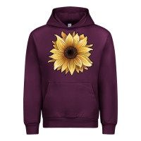 Mauve Wine watercolor sunflower Urban Hoodie - JahusDesignShop