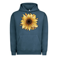 Pigment Midnight Navy watercolor sunflower Urban Hoodie - JahusDesignShop